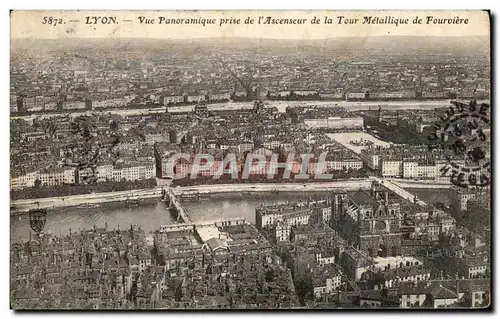 Cartes postales Lyon Vue Panoramique Prise De l&#39Ascenseur De La Tour Metallique De Fourviere