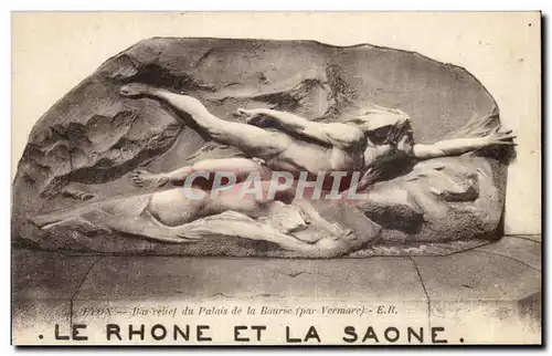 Ansichtskarte AK Le Rhone Et La Saone Lyon Bas relief du palais de la Bourse par Velmare