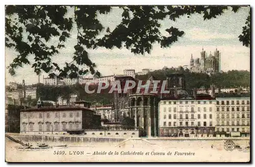 Ansichtskarte AK Lyon Abside De La Cathedrale Et Coteau De Fourviere