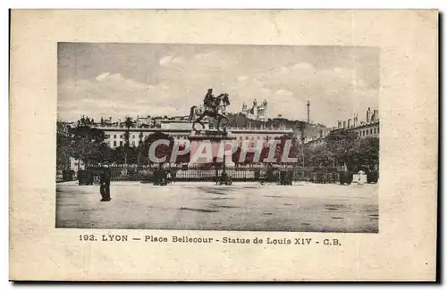 Ansichtskarte AK Lyon Place Bellecour Statue de Louis XIV