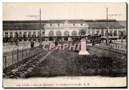 Ansichtskarte AK Lyon Gare des Brotteaux Les Jardins et la Facade