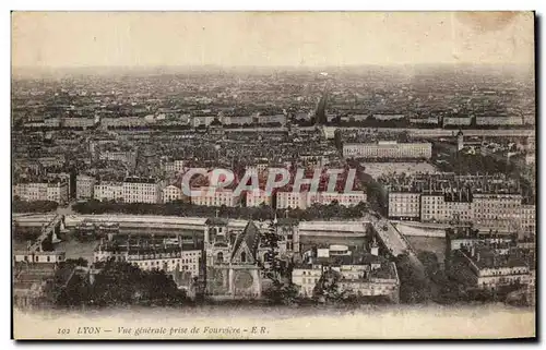 Ansichtskarte AK Lyon Vue Generale Prise de Fourviere