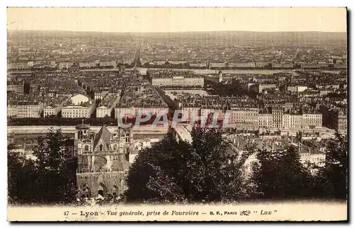 Ansichtskarte AK Lyon Vue Generale prise de Fourviere