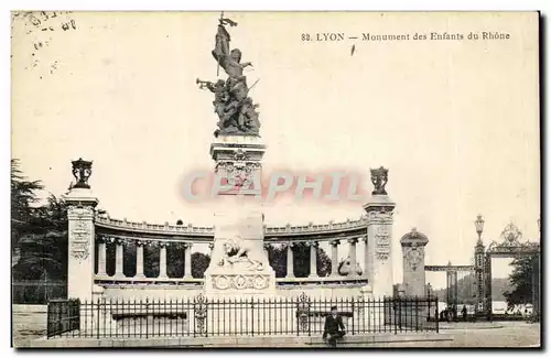 Ansichtskarte AK Lyon Monument des Enfants du Rhone