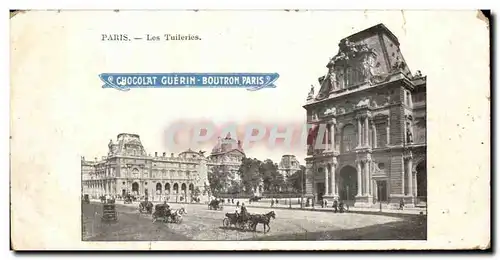 Cartes postales Paris Les Tuileries Chocolat Guerin Boutron Paris