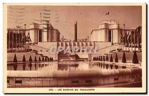 Ansichtskarte AK Les Bassins Du Trocadero Paris Exposition internationale paris 1937