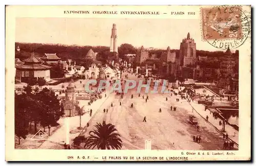 Cartes postales Exposition Coloniale Internationale Paris 1931 Le Palais Vu De La Section de l&#39Indochine