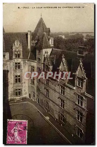 Cartes postales Pau La Cour Interieure du Chateau Henri IV