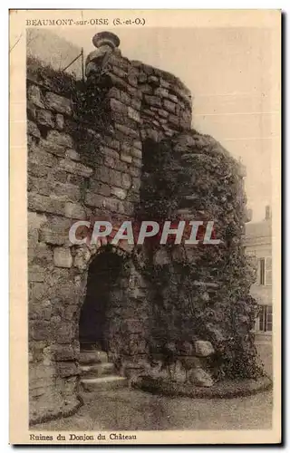 Cartes postales Beaumont sur Oise Ruines du Donjon du Chateau