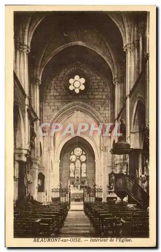 Cartes postales Beaumont sur Oise Interieur de L'Eglise