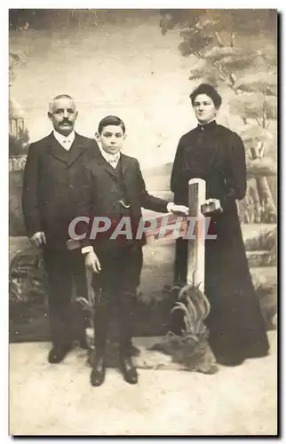 CARTE PHOTO Folklore Famille