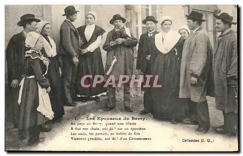 Cartes postales Les Epouseux Du Berry Au Pays Du Berry Quand Une Fillete Folklore Costume