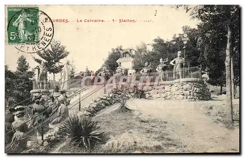 Cartes postales Lourdes Le Calvaire 1er Station