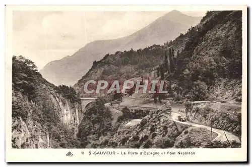 Cartes postales St Sauveur La Porte d&#39Espagne et Pont Napoleon