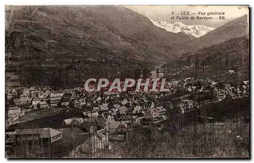 Cartes postales Luz Vue generale et Vallee de Bareges