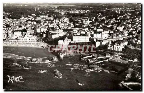 Ansichtskarte AK En Pays Basque Biarritz Vue aerienne Le Port des Pecheurs le Basta