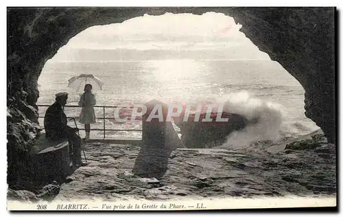 Ansichtskarte AK Biarritz Vue prise de la Grotte du Phare