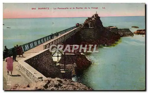 Ansichtskarte AK Biarritz La Passerelle et le Rocher de la Vierge