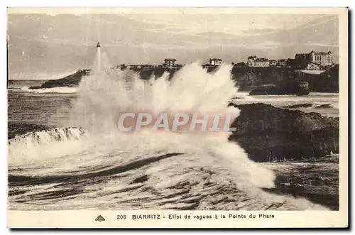 Ansichtskarte AK Biarritz Effet de Vagues a la Pointe du Phare