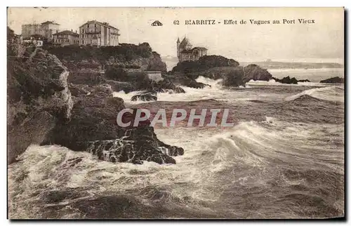 Cartes postales Biarritz Effet De Vagues Au Port Vieux