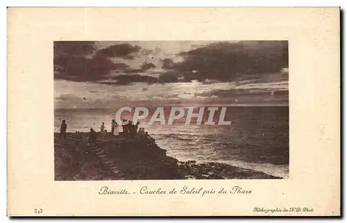 Cartes postales Biarritz Coucher De Soleil Pris Du Phare