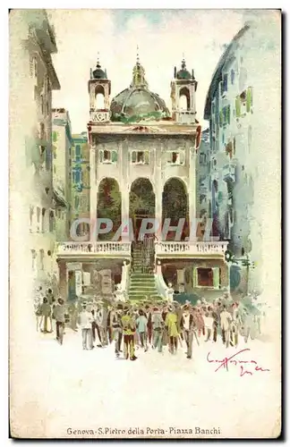 Cartes postales Italie Genova s pietro della porta Piazza Blanchi