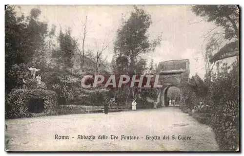 Ansichtskarte AK Italie Roma Abbazia delle Tre Fontaine Grotta del S Cuore