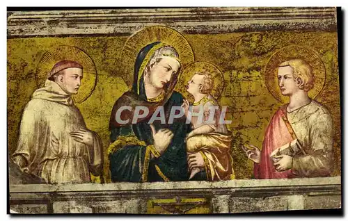 Cartes postales Italie Assisi Chiesa inferiore di S Francesco Madonna del Lorenzetti