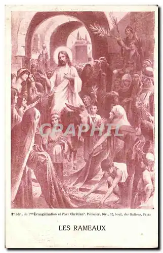Cartes postales Les Rameaux Evangelisation et l'art chretien Christ