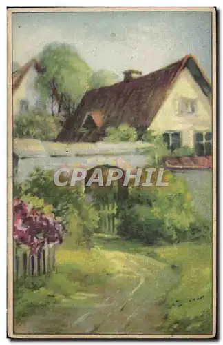 Cartes postales Fantaisie Maison a la campagne