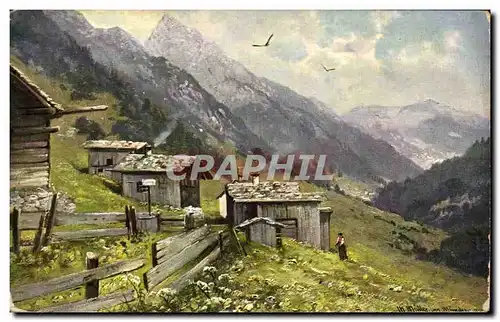 Cartes postales Fantaisie paysage de montagne