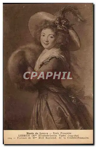 Ansichtskarte AK Fantaisie Femme Musee du Louvre Lebrun Portrait de Mme mole Raymond de la Comedie Francaise