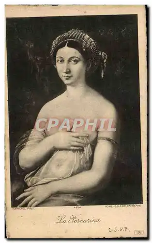 Cartes postales Fantaisie Femme La Fornarna Rome Gallerie Barberini