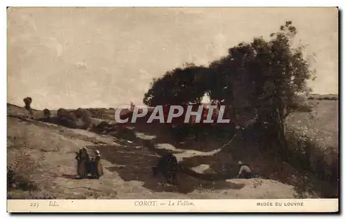 Cartes postales Corot Le Vallon Musee du Louvre Paris