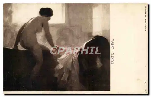 Cartes postales Fantaisie Femme Prinet Le bain Musee du Luxembourg paris