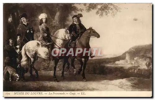 Cartes postales Fantaisie Musee du Louvre Paris La promenade Cuyp Cheval