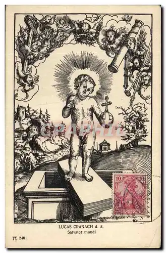 Ansichtskarte AK Fantaisie Lucas Cranach Salvator Mundi