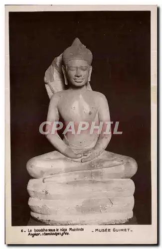Cartes postales Le bouddha sous le naha Macilinda Angkor Cambodge Musee Guimet Paris