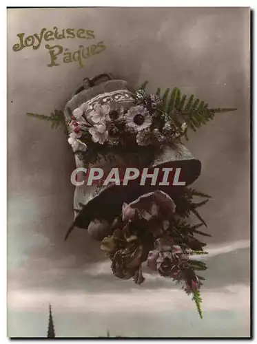 Cartes postales Fantaisie Paques Cloche