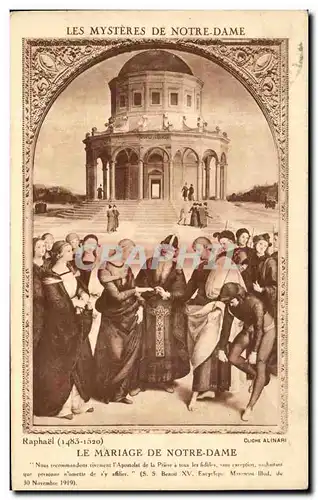 Cartes postales Le mariage de Notre DAme Raphael