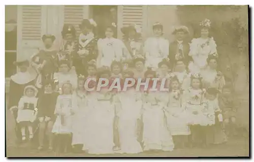 CARTE PHOTO Carnaval Foklore Costume