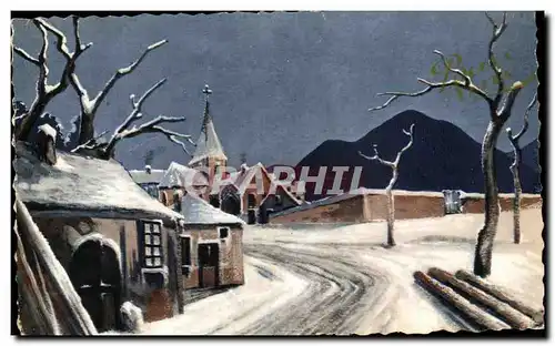 Cartes postales Fantaisie Village sous la neige