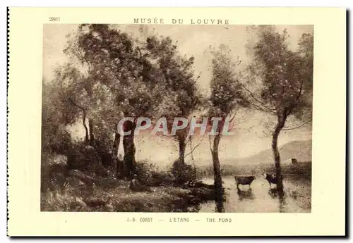 Cartes postales Musee Du Louvre Corot L&#39etang Vaches