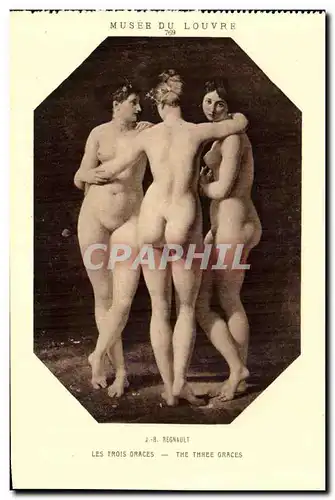 Cartes postales Musee du Louvre Les trois graces Regnault