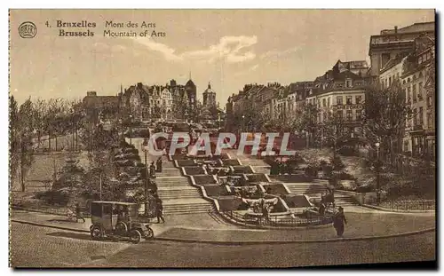 Cartes postales Bruxelles Mont des Arts Automobile