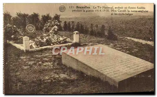 Cartes postales Bruxelles Le Tir National endroit ou furent fusilles Pendant la guerre Miss Cavell