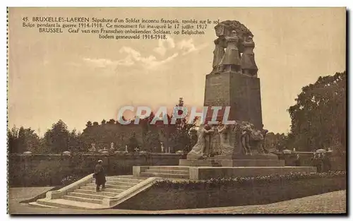 Ansichtskarte AK Bruxelles Laeken Sepulture d&#39un Soldar inconnu francais