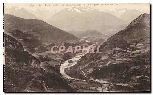 Cartes postales Lourdes Le Vallee d&#39Argeles Vue Prise du Pic du Jer