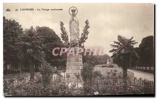 Cartes postales Lourdes La Vierge couronnee