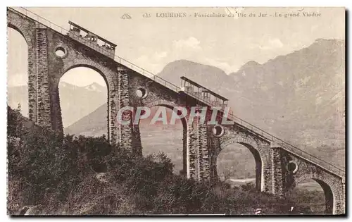 Ansichtskarte AK Lourdes Funiculaire du Pic du Jer Le Grand Viaduc